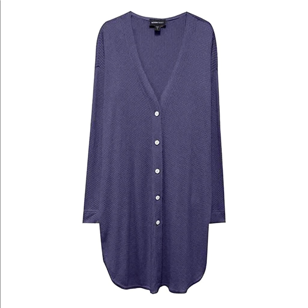 Navy ribbed long cardigan